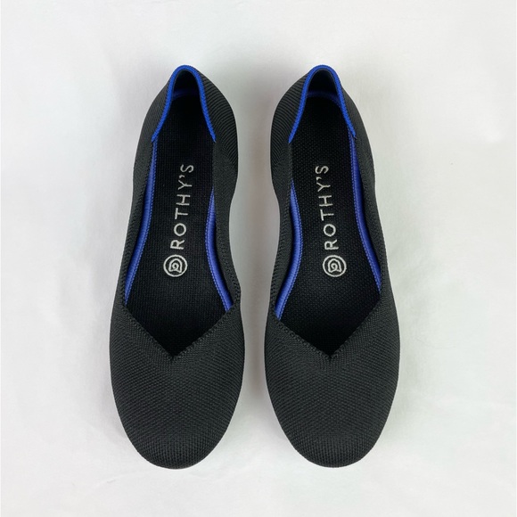 Rothy's Shoes - Rothy's The Flat Classic Black Round Toe Slip On Fabric Work
